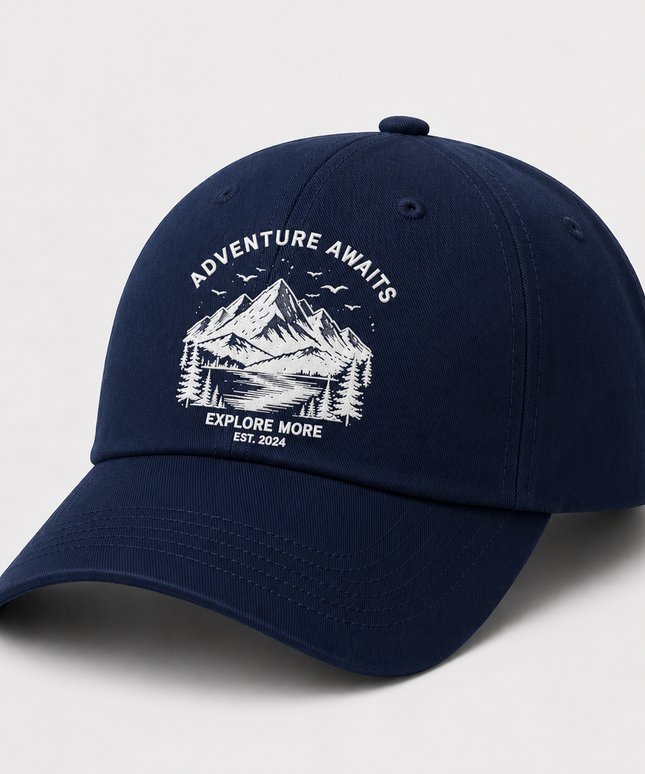 Embroidered cap Navy-Blue