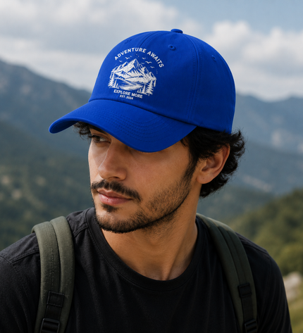 Embroidered cap Royal - Blue