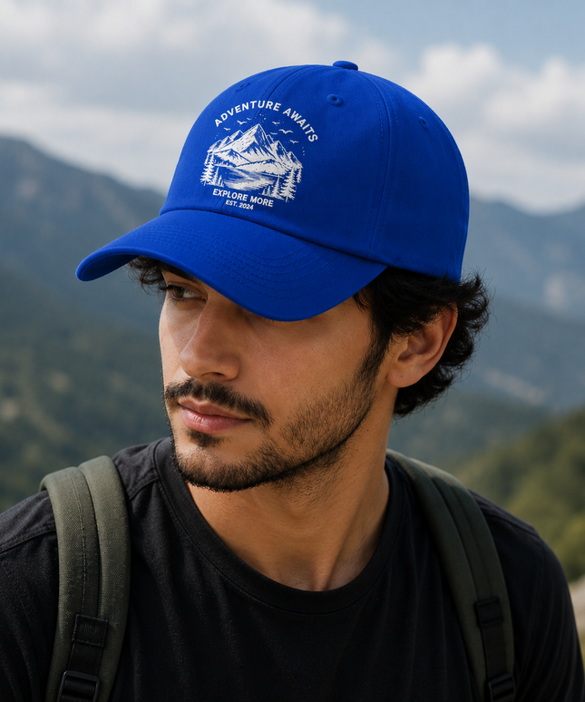 Embroidered cap Royal - Blue