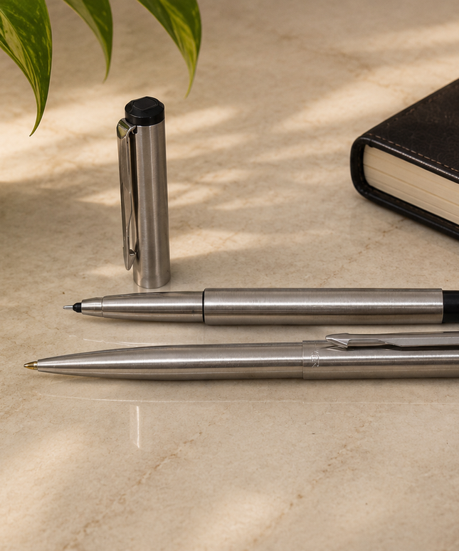 Parker Vector Stainless Steel -RB & BP Set