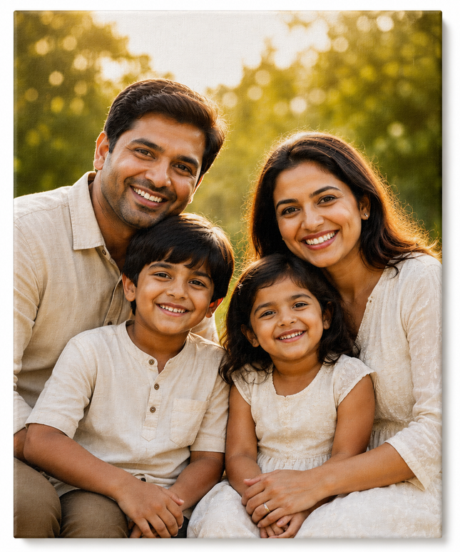 Canvas Print 10 X 12 Inches (With Wooden Frame)