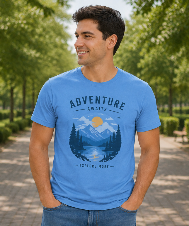 Round Neck Dry-fit Tshirt- Sky Blue