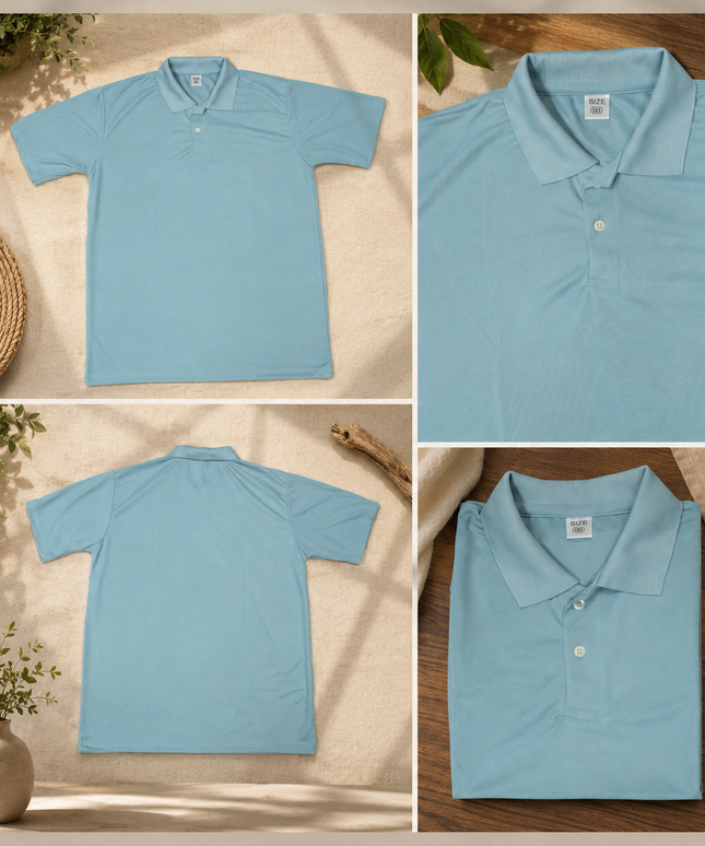 Polo Dry-fit Tshirt -Gray