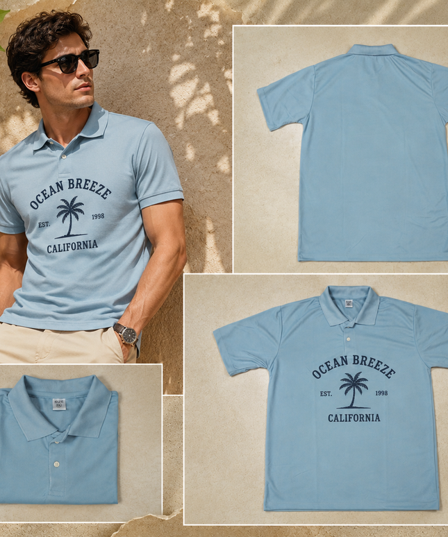 Polo Dry-fit Tshirt -Gray