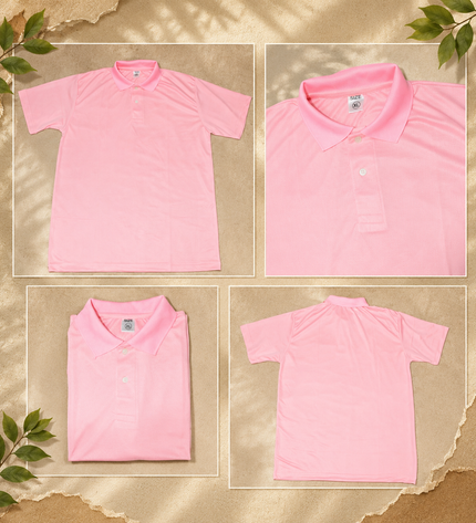 Polo Dry-fit Tshirt -Pink