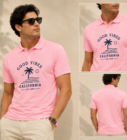 Polo Dry-fit Tshirt -Pink