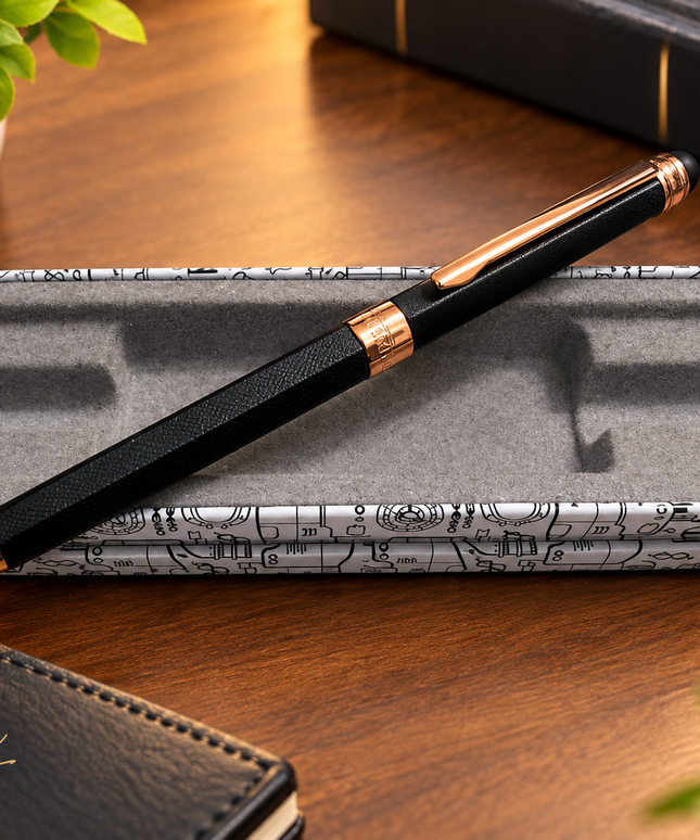 Submarine Soft Touch Copper Trim Ball Pen
