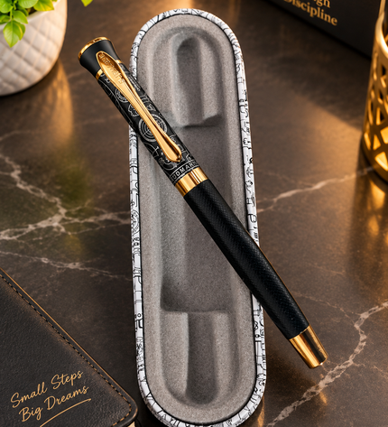Submarine Textured with Crystal Top Roller Pen