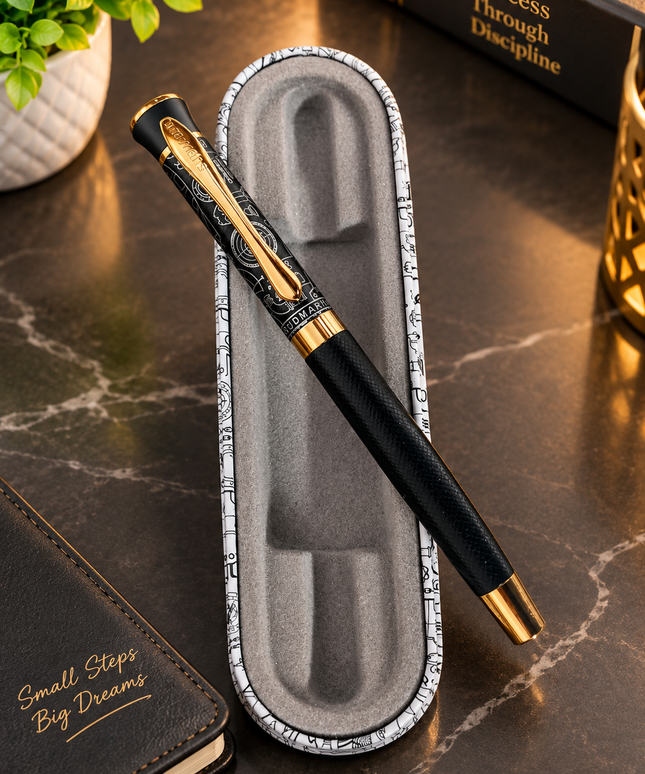 Submarine Textured with Crystal Top Roller Pen