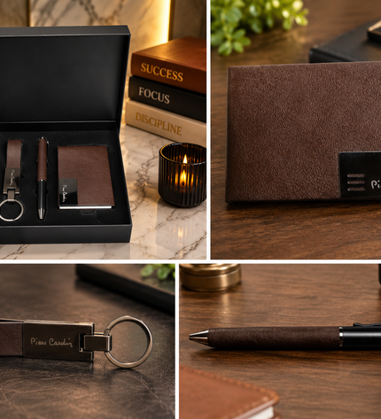 Pierre Cardin Card Holder Gift Set-Brown