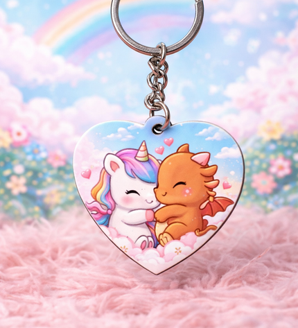 Sublimation Heart Key Chain