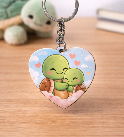 Sublimation Heart Key Chain