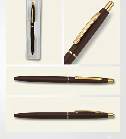 Submarine Engraved Sterling Brown Ball Pen