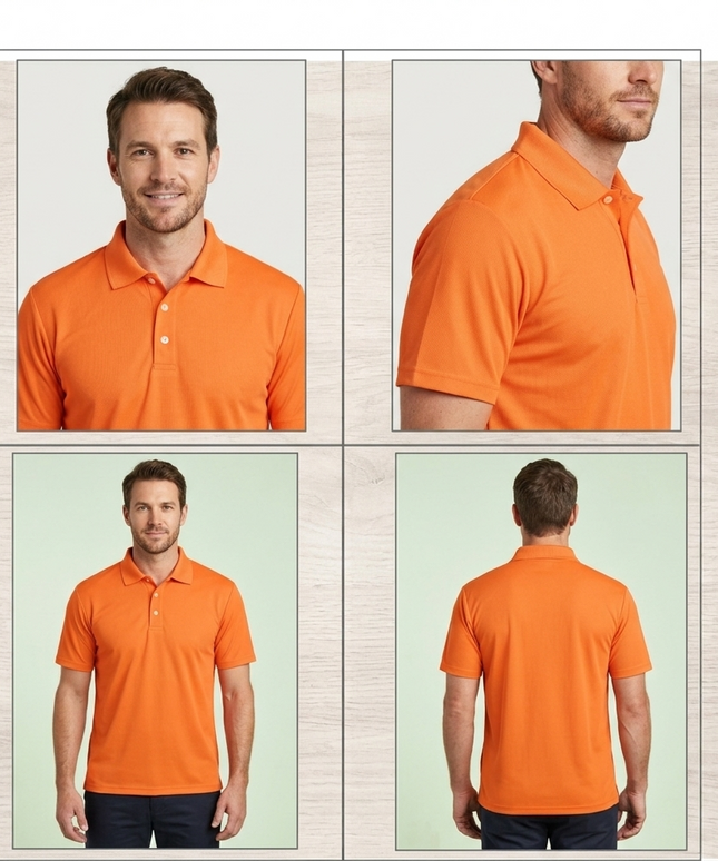 Polo Dry-fit Tshirt -Orange
