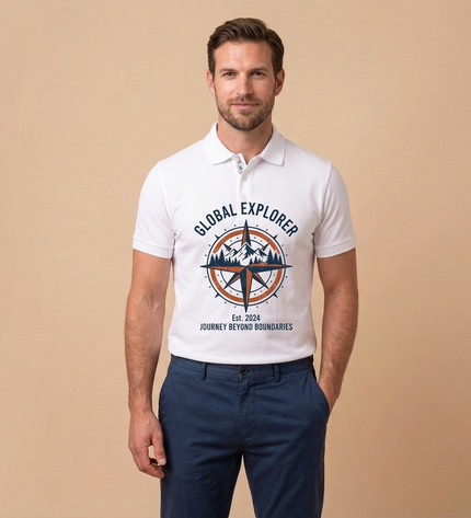 Polo Dry-fit Tshirt-White