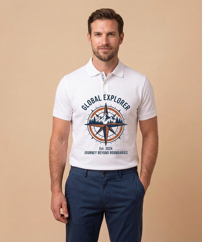 Polo Dry-fit Tshirt-White