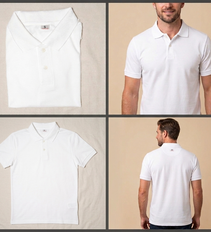 Polo Dry-fit Tshirt-White
