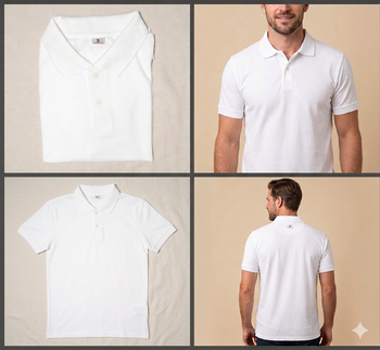 Custom dry-fit polo t-shirt white for corporate uniforms – PrintVenue India