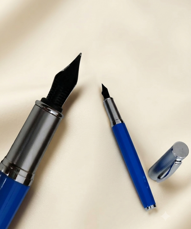 Submarine Engraved Blue  Fountain Pen