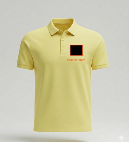 Yellow Polo T-Shirt Template