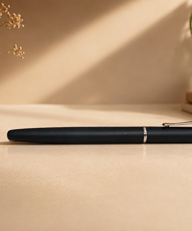 Submarine Engraved Black Fountain Pen-916