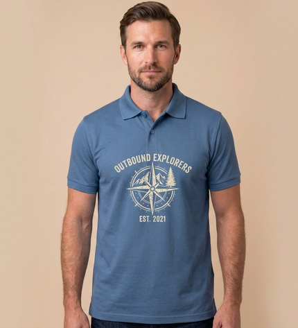 Polo Dry-fit T-shirt-Blue