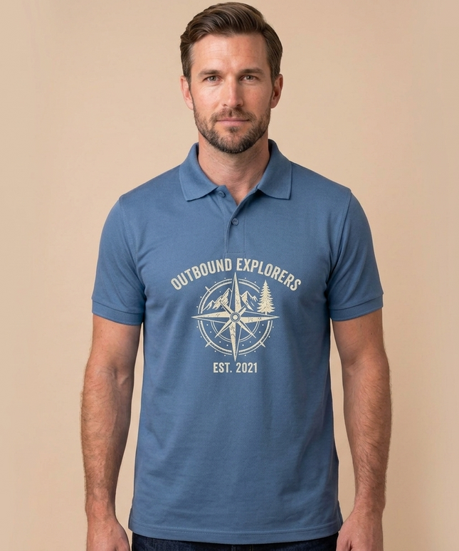 Polo Dry-fit T-shirt-Blue