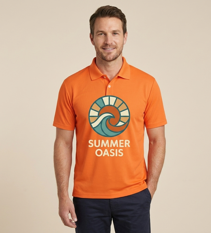 Polo Dry-fit Tshirt -Orange