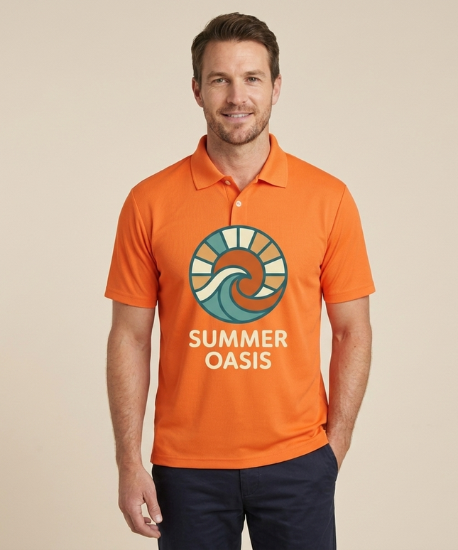 Polo Dry-fit Tshirt -Orange