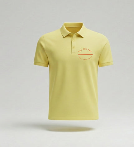 Yellow Polo T-Shirt Template