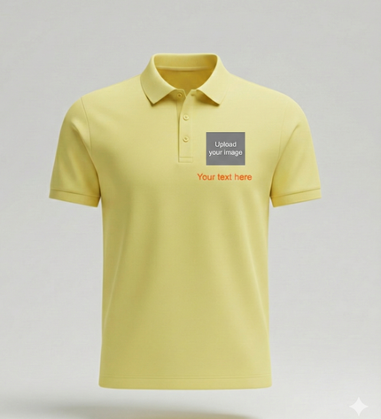 Yellow Polo T-Shirt Template