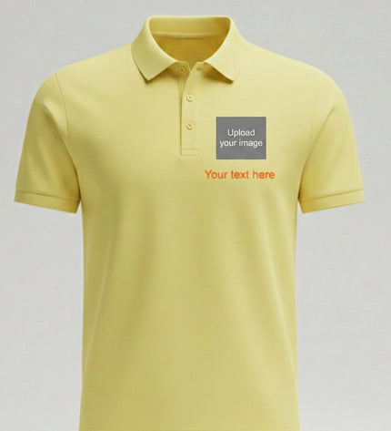Yellow Polo T-Shirt Template