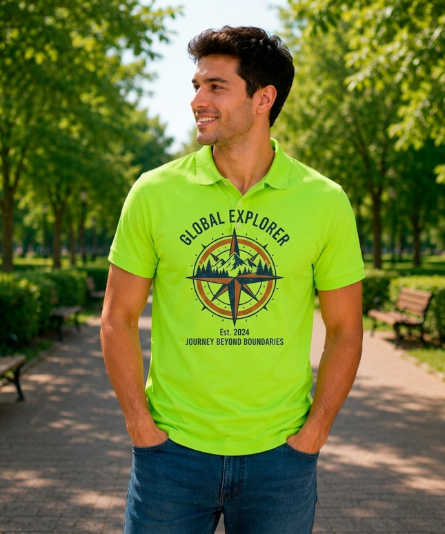 Polo Dry-fit Tshirt- Neon Green