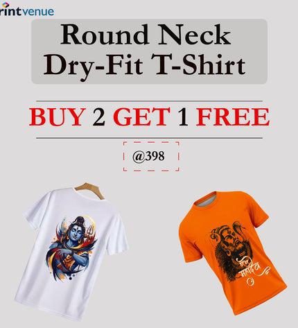 Round Neck Dry-fit T-Shirt Combo Offer
