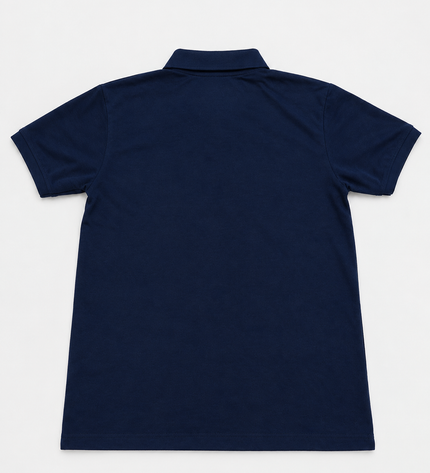 Embroidered Unisex Polo T-Shirt - Navy Blue