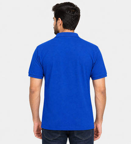 Embroidered Polo T-Shirt - Royal Blue
