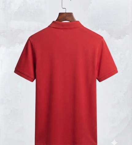 Embroidered Unisex Polo T-Shirt - Red