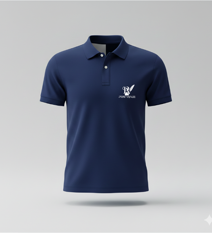 Blue Polo T-Shirt Template
