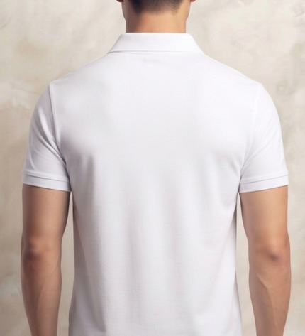 Embroidered Unisex Polo T-Shirt - White