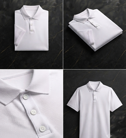 Embroidered Unisex Polo T-Shirt - White