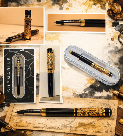 Submarine Doctor Golden Clip-Roller Pen