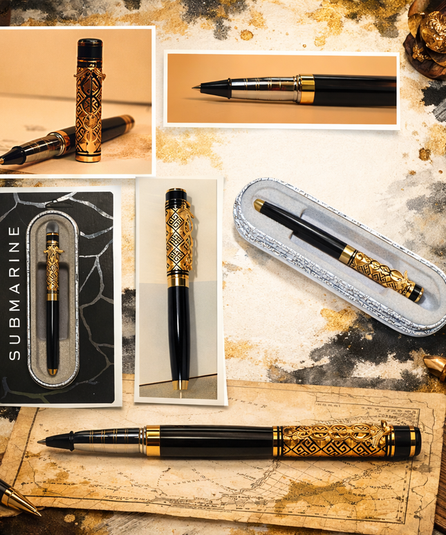 Submarine Doctor Golden Clip-Roller Pen