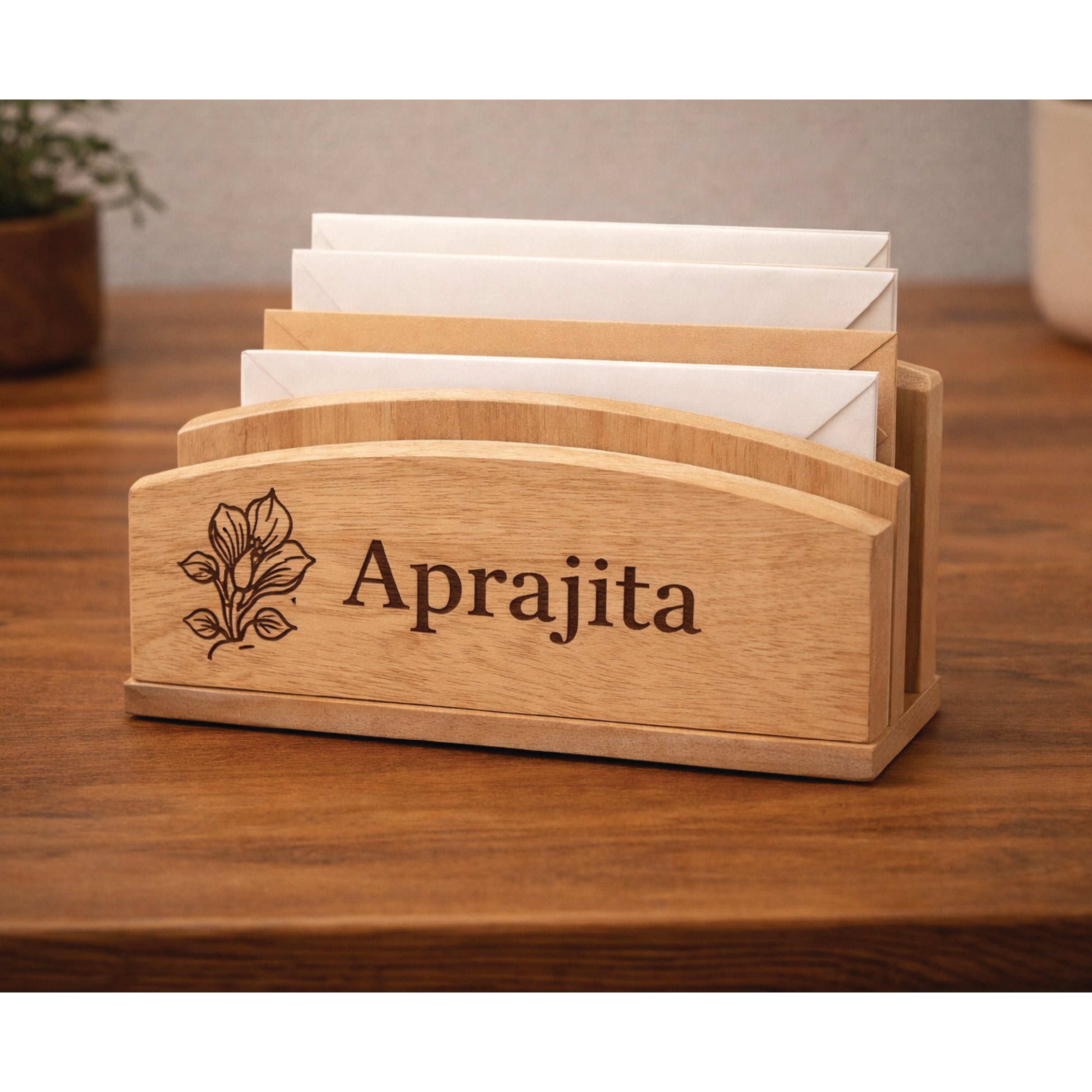 Envelope Rack Stand Wooden Envelope Stand – printvenue