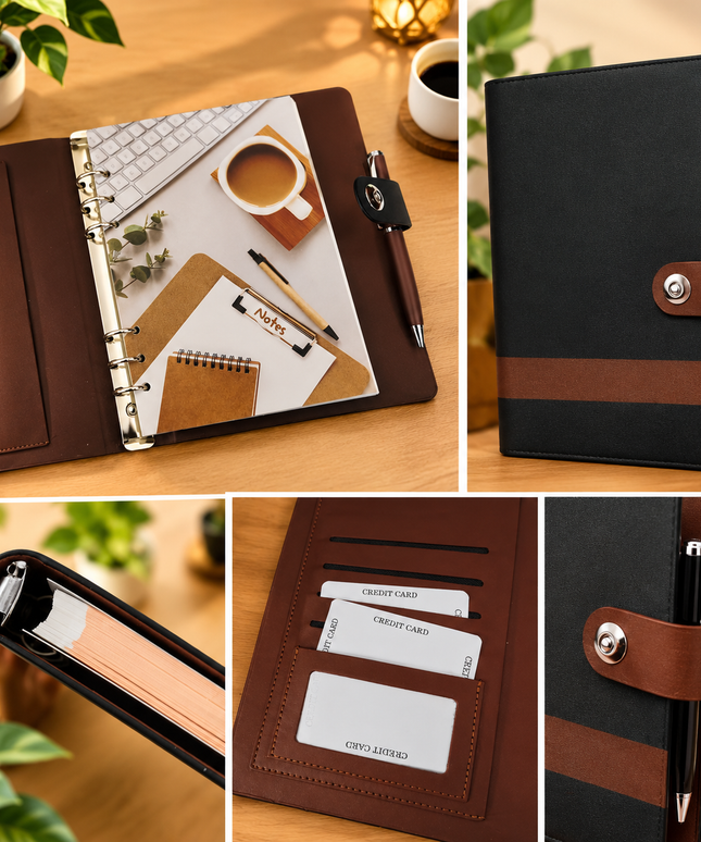Executive Black Texture Magnetic Dairy B0920R