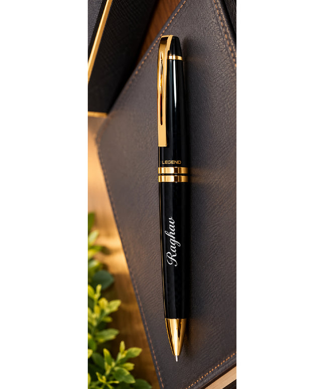 Legend Ambient Imperial Black GT Roller Pen and Ball Pen Combo Set