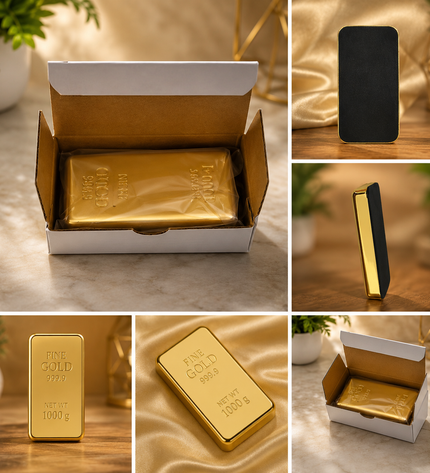 Personalized Engraved Gold Biscuit Paper Weight