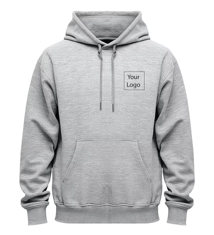 Embroidered Hoodie Sweatshirt - Grey