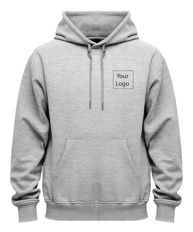 Embroidered Hoodie Sweatshirt - Grey