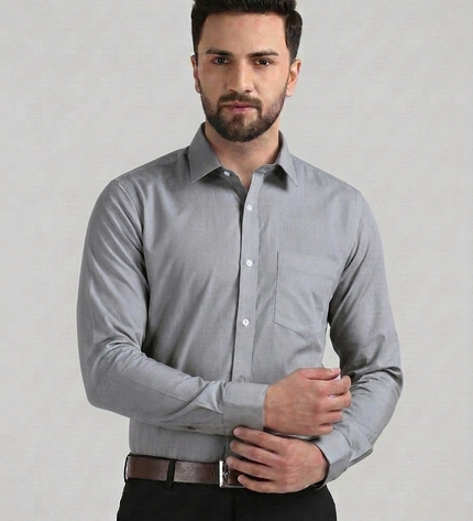 US Polo Assn. Formal Shirt- Grey