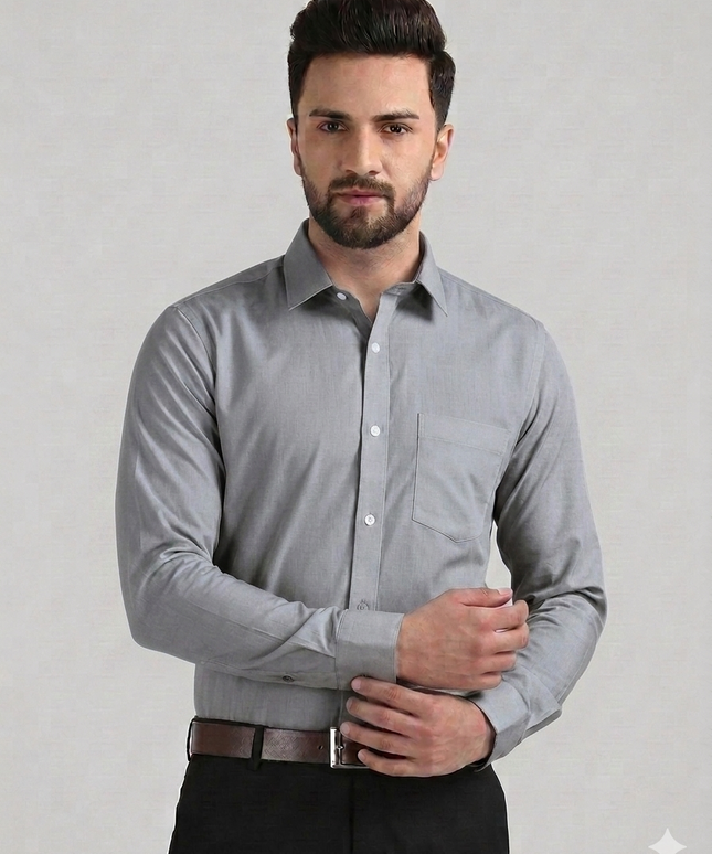 US Polo Assn. Formal Shirt- Grey